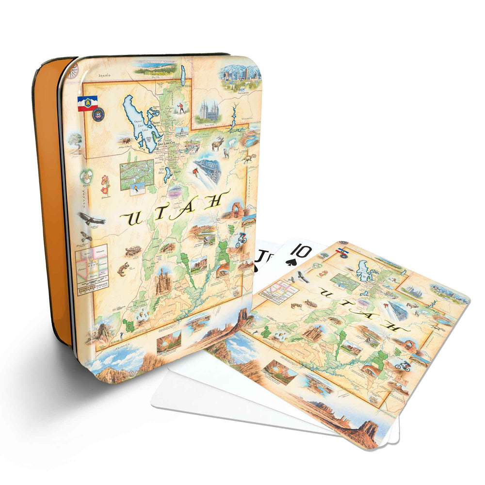 Utah State Map Playing Cards