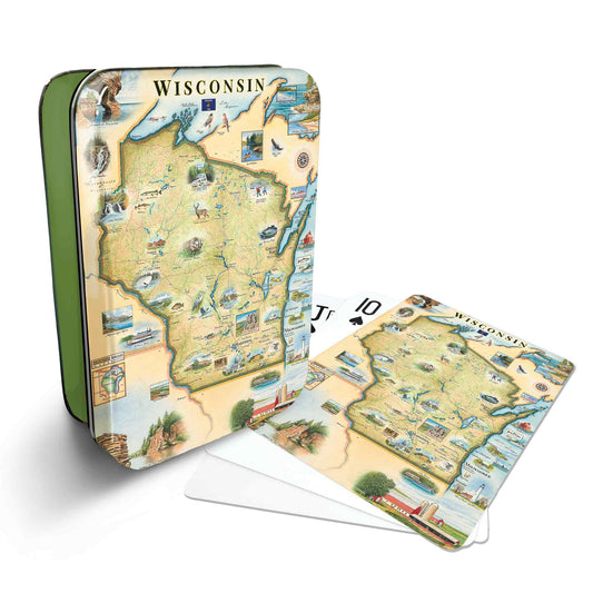 Wisconsin Map Playing Cards | Poker Deck | Xplorer Maps