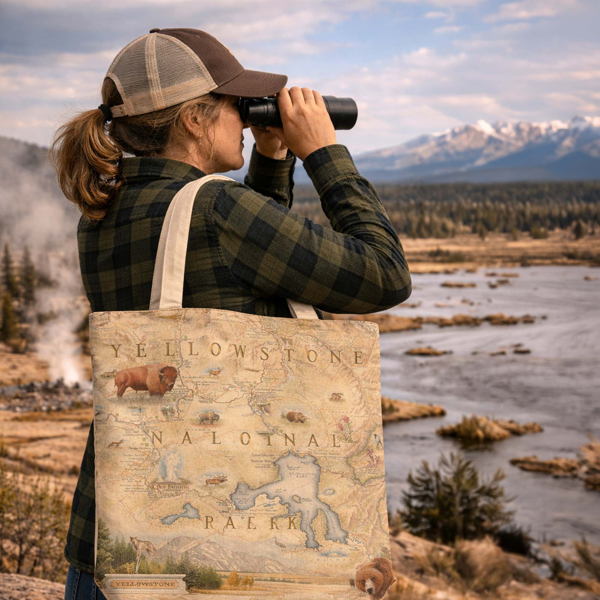 Yellowstone National Park Canvas Tote Bag