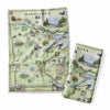 Two Minnesota-themed napkins with a map design on a white background
