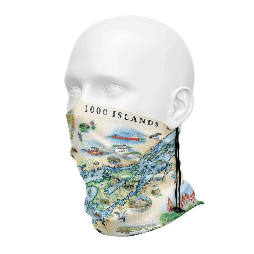 1000 Islands Map Neck Gaiters