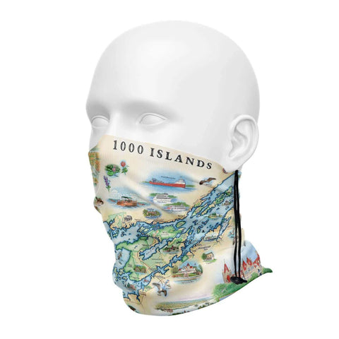 1000 Islands Map Neck Gaiters