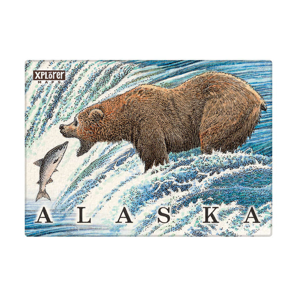 Alaska State Map Magnet - Xplorer Maps