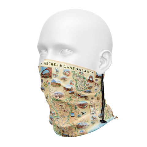 Arches & Canyonlands National Parks Map Neck Gaiters