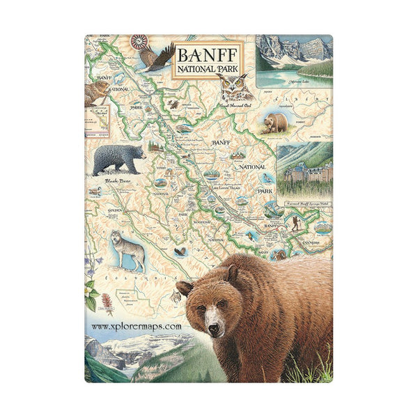 Banff National Park Map Magnets