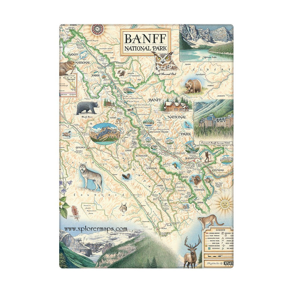 Banff National Park Map Magnets