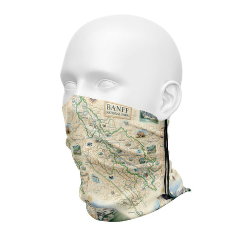 Banff National Park Map Neck Gaiters