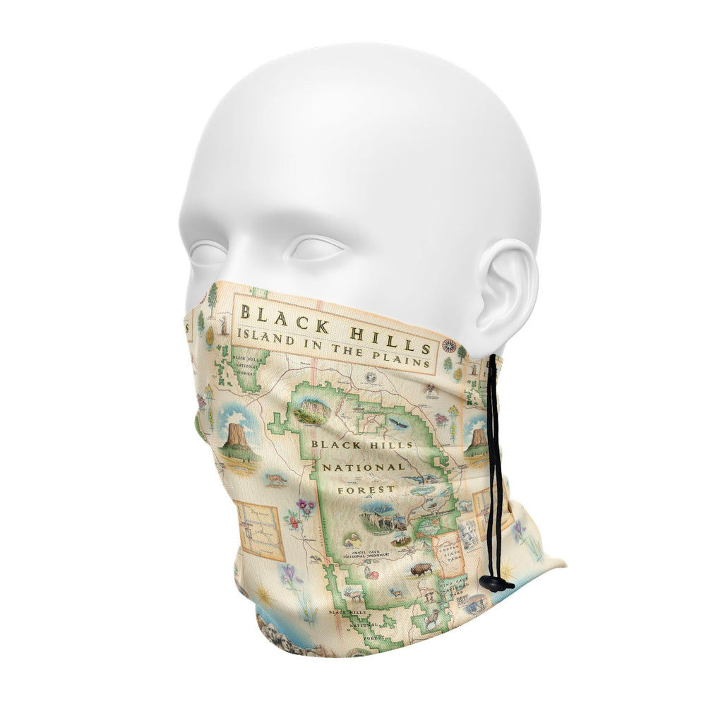 Black Hills National Forest Map Neck Gaiters