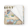 Boston City Map Canvas Tote Bag in Earth Tone colors. It features Boston Strong and Boston Marathon. Famous landmarks include Old City Hall, Old South Meeting House, Old State House, Massachusetts State House, St. Paul’s Cathedral, Park St. Church, Faneuil Hall, Quincy Market, New England Aquarium, Paul Revere House, the Old North Church, Fenway Park. 