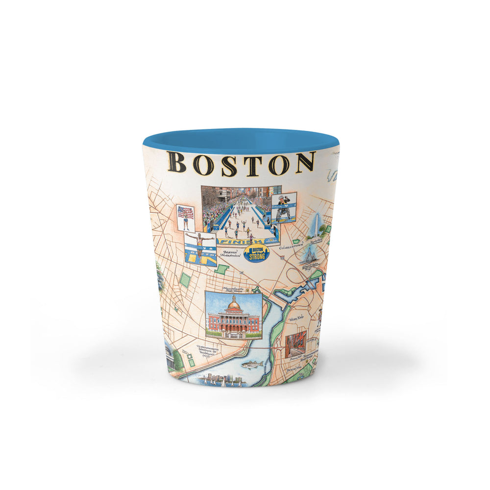Boston Map Ceramic Shot Glass