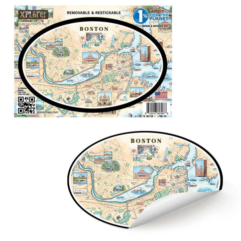 Boston Map Sticker