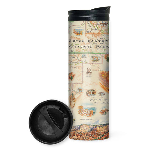 Bryce Canyon National Park Map Travel Drinkware