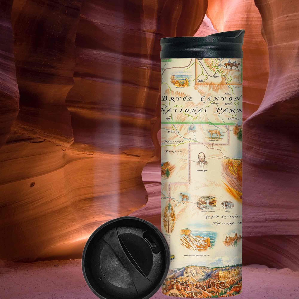 Bryce Canyon National Park Map Travel Drinkware