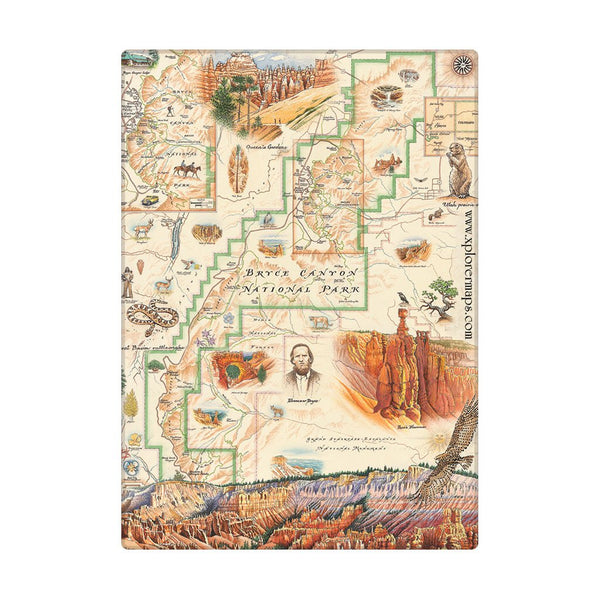 Bryce Canyon National Park Map Magnets