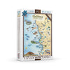 California Central Coast State Map 1000-piece Puzzle. California Central Coast State Map 1000-piece Puzzle. The maps feature black bears, ocean, butterflies, seals, sharks, San Luis Obispo, Arroyo Grand, Hearst Castle, Morrow Bay, and Pismo Beach.