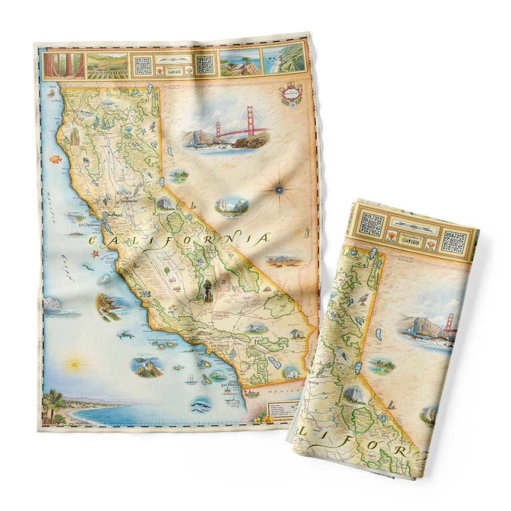 California State Map Kitchen Towel