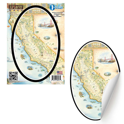 California State Map Sticker
