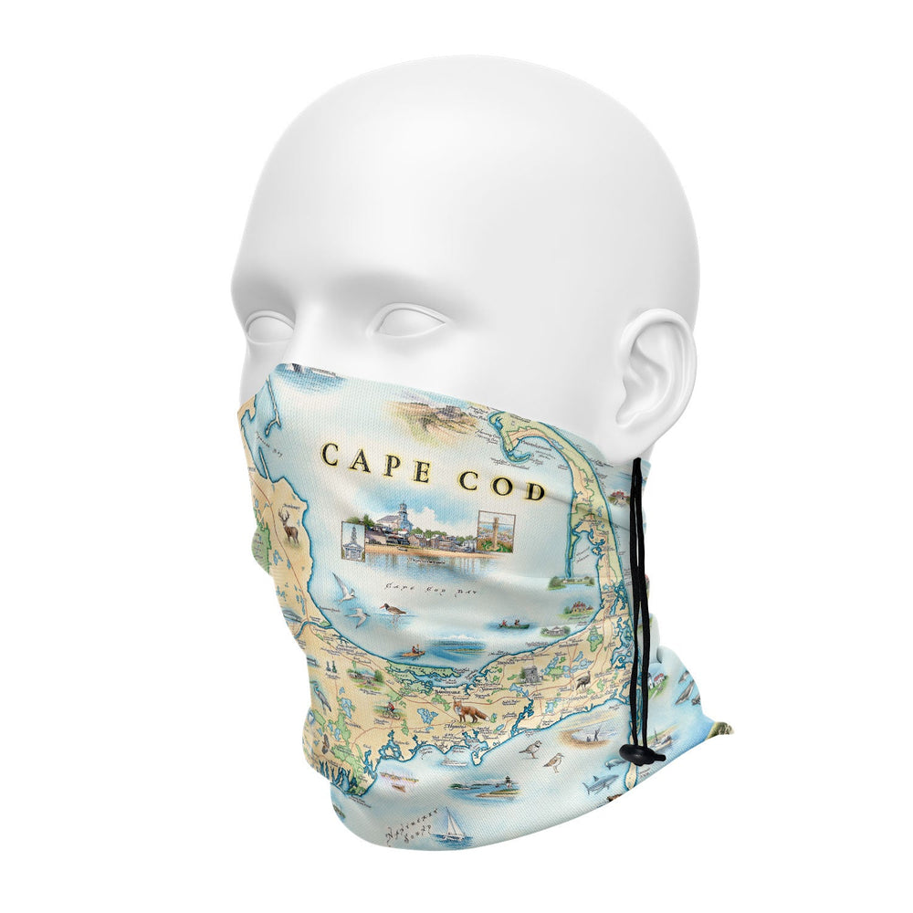 Cape Cod Map Neck Gaiters