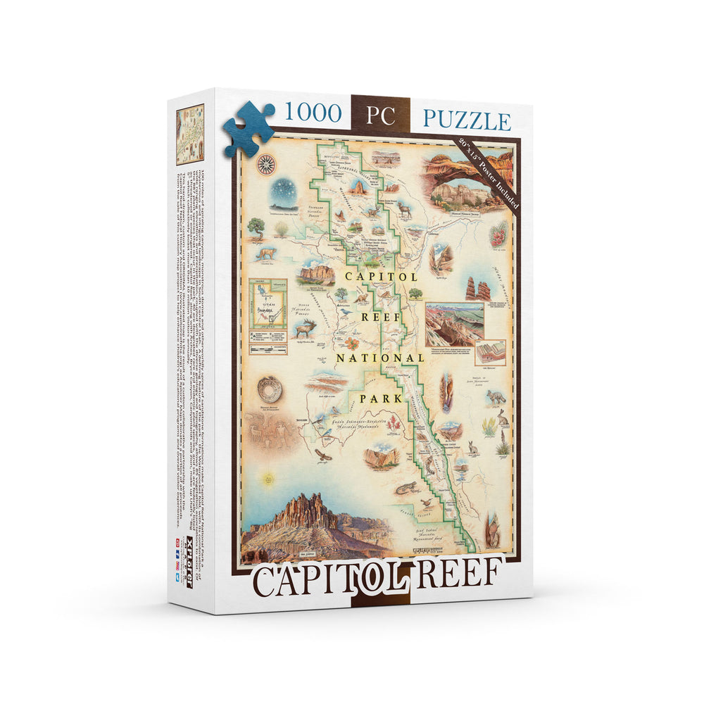 Capitol Reef National Park Map Jigsaw Puzzle - 1000 Pieces
