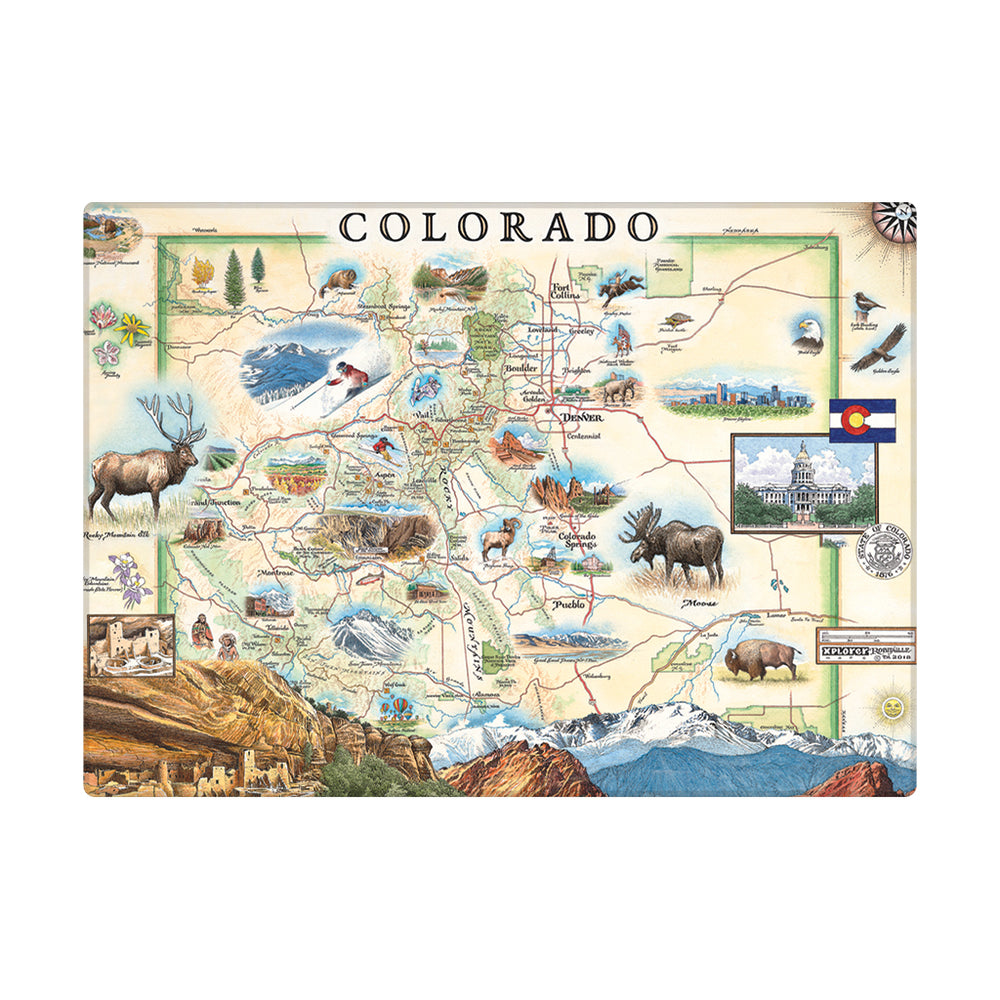 Colorado State Map Magnet