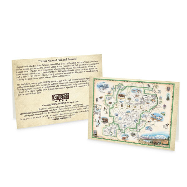 Denali Notecards - Set of 12 - Xplorer Maps