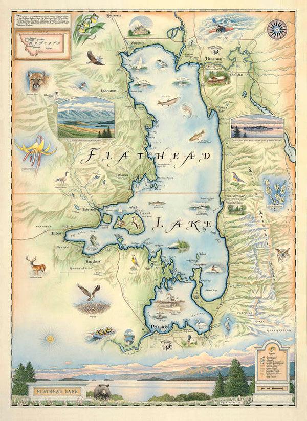 Flathead Lake Map Limited Edition