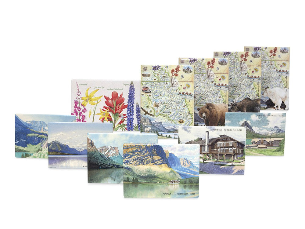 Glacier National Park Map Magnets