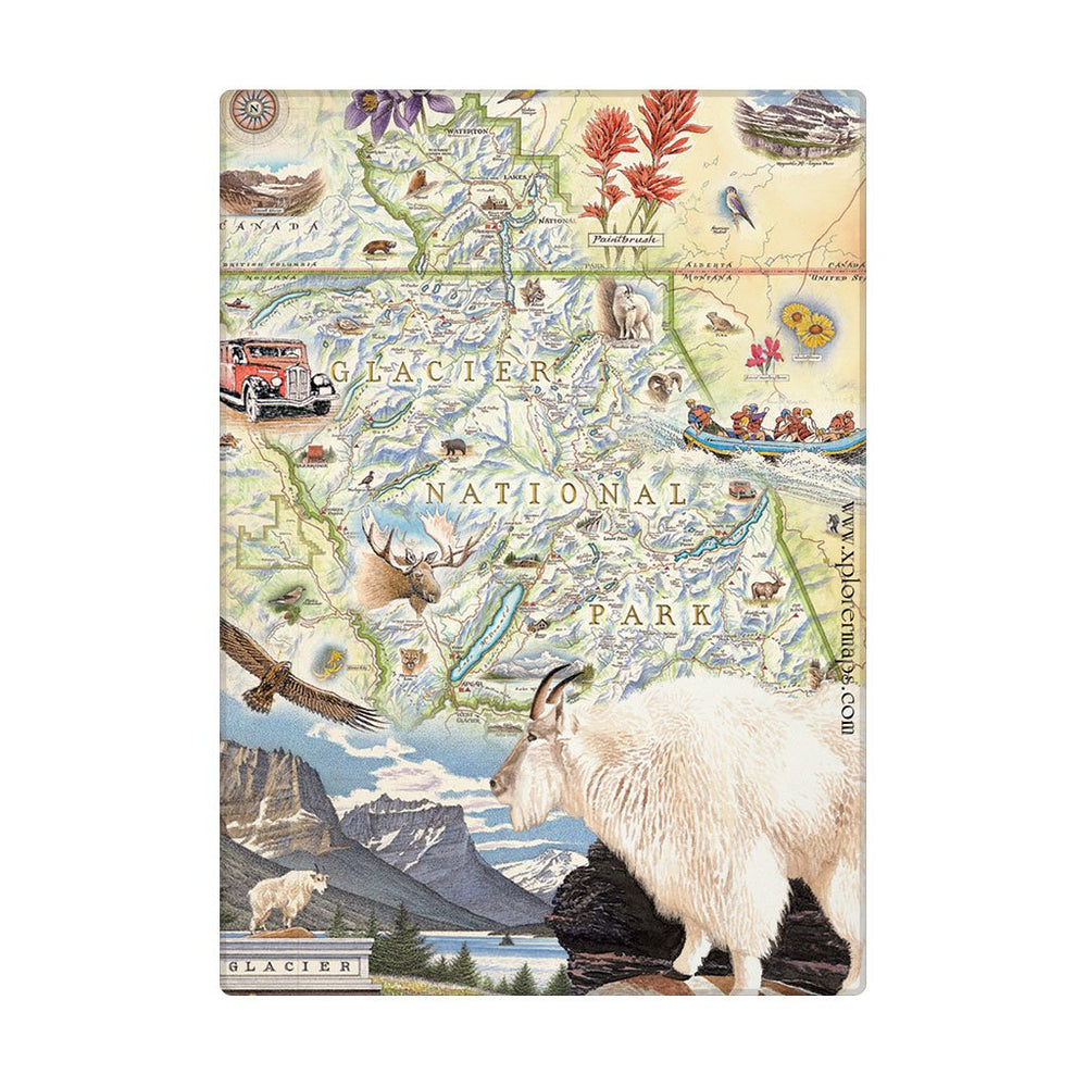 Glacier National Park Map Magnets