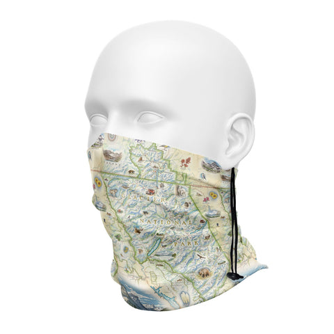 Glacier National Park Map Neck Gaiters