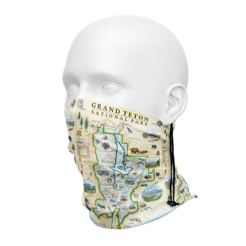 Grand Teton National Park Map Neck Gaiters