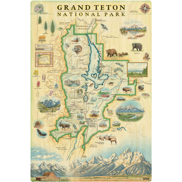 Grand Teton National park wood sign