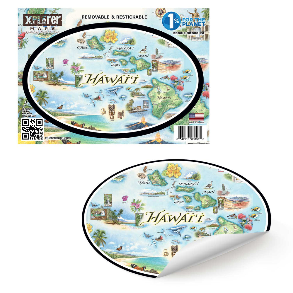 Hawai'i State Map Sticker