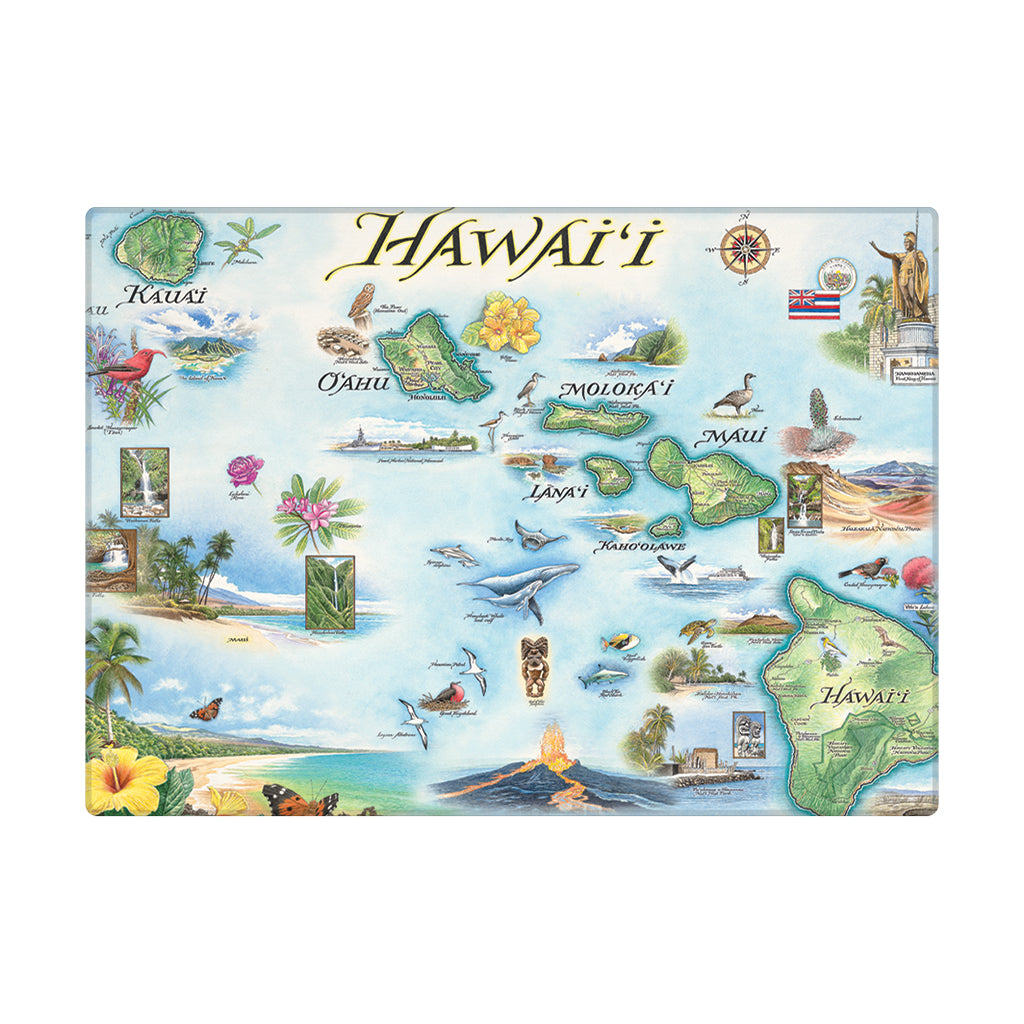 Hawai'i State Map Magnet