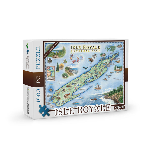 Isle Royale National Park map 1000-piece puzzle.