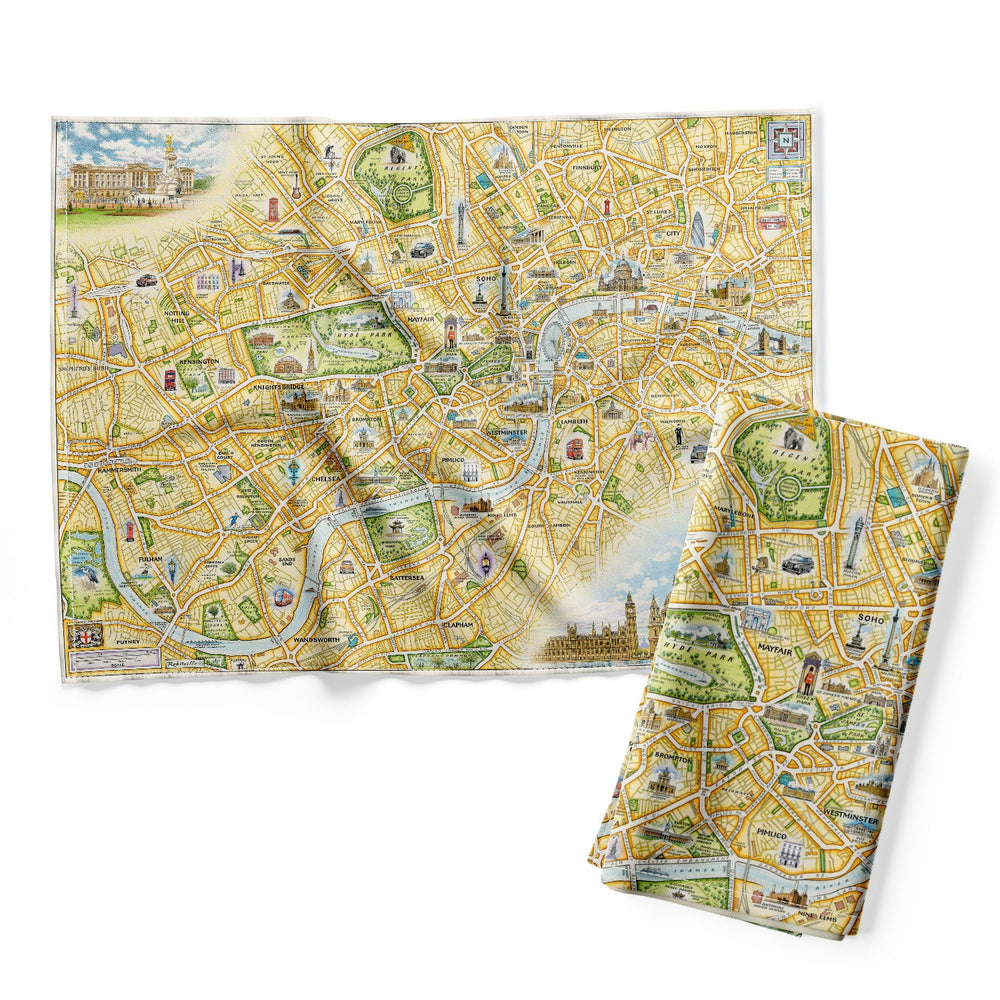 London Map Kitchen Towel