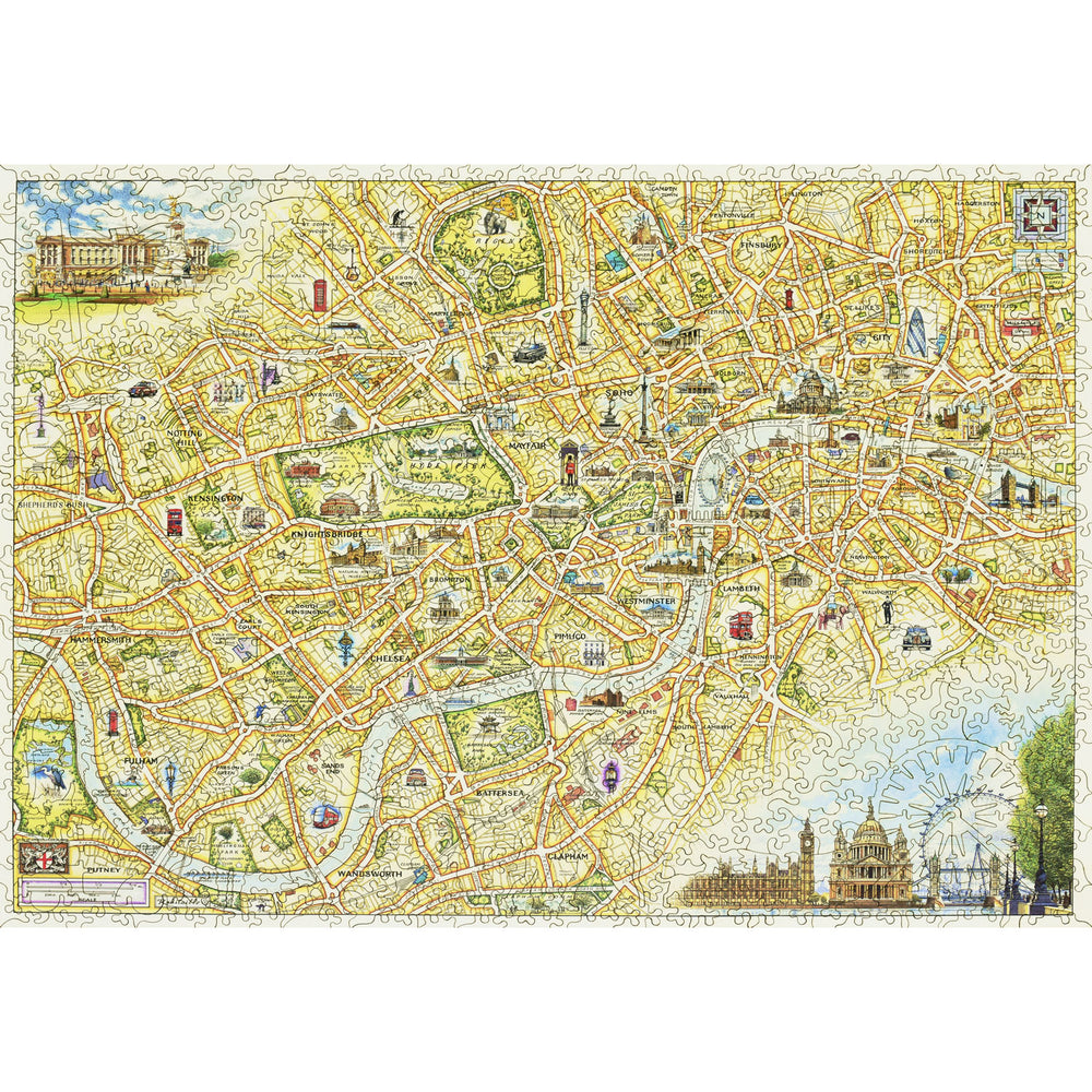 London Map Wood Puzzle
