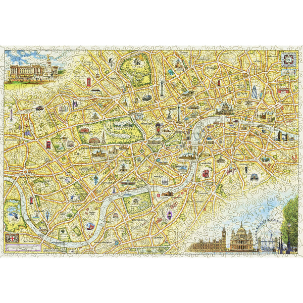 London City Map Wood Puzzle