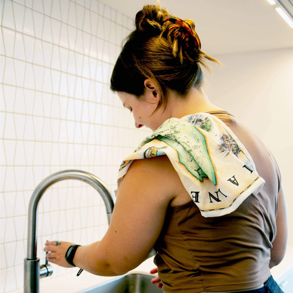 Maine State Map Kitchen Towel