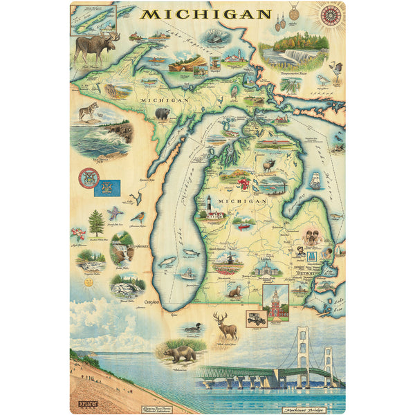 Michigan wood sign