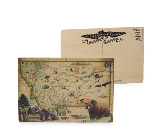 Montana Wood Postcard