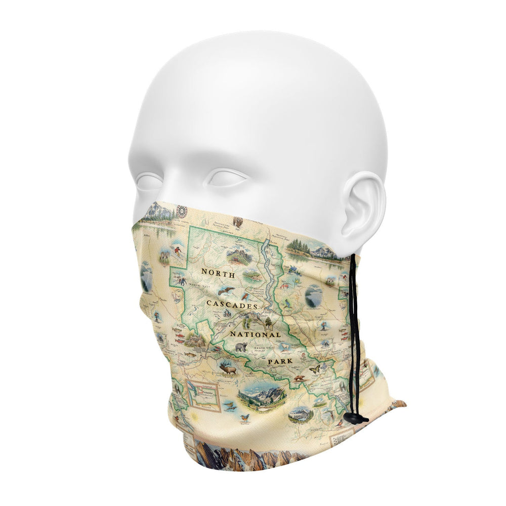 North Cascades National Park Map Neck Gaiters