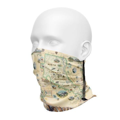 North Cascades National Park Map Neck Gaiters