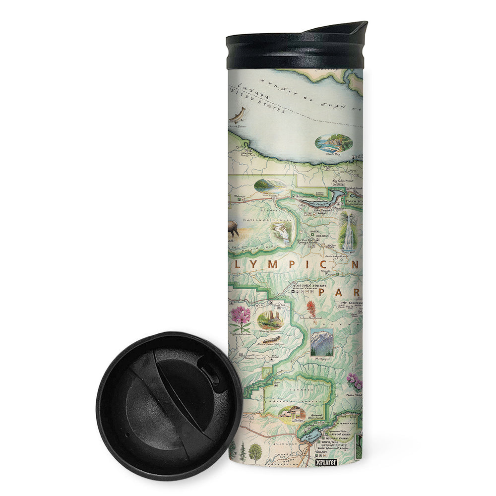 Olympic National Park Map Travel Drinkware