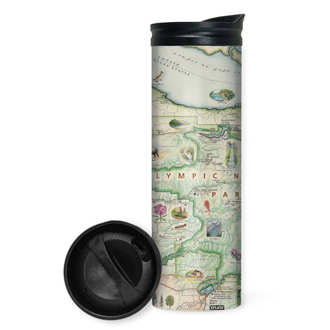 Olympic National Park Map Travel Drinkware
