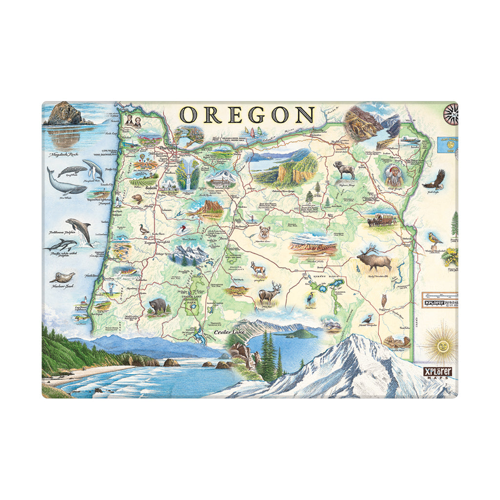 Oregon State Map Magnet