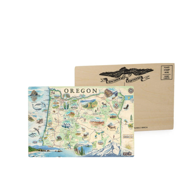 Oregon wooden postcard