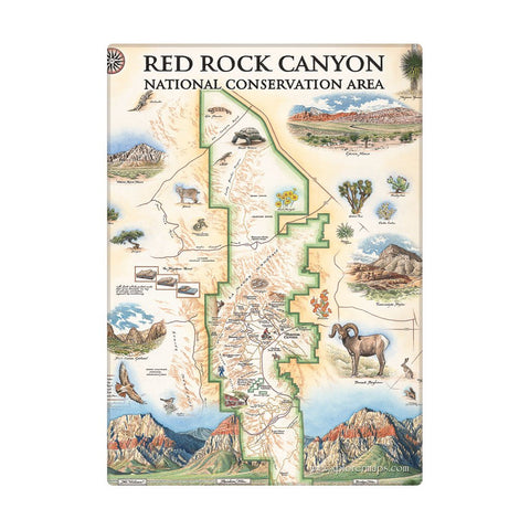 Red Rock Canyon National Conservation Area Map Magnets