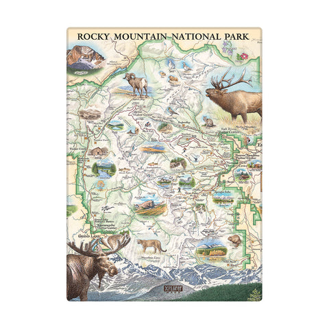 Rocky Mountain National Park Map Magnet