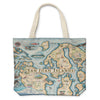 San Juan Islands Map Canvas Tote Bags on a white background