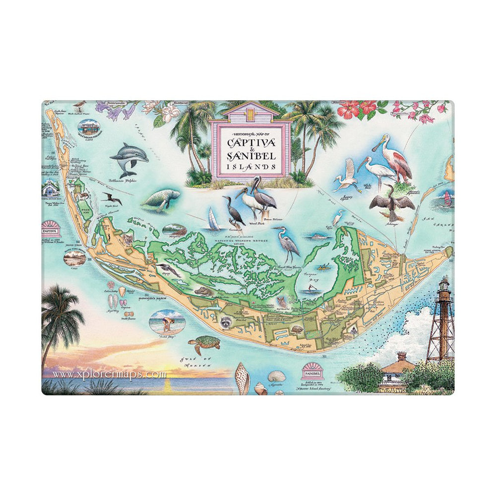 Sanibel & Captiva Islands Map Magnets